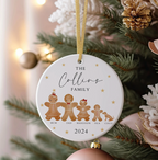 Christmas Family Gingerbread Ornament