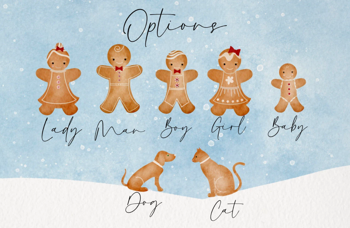 Christmas Family Gingerbread Ornament