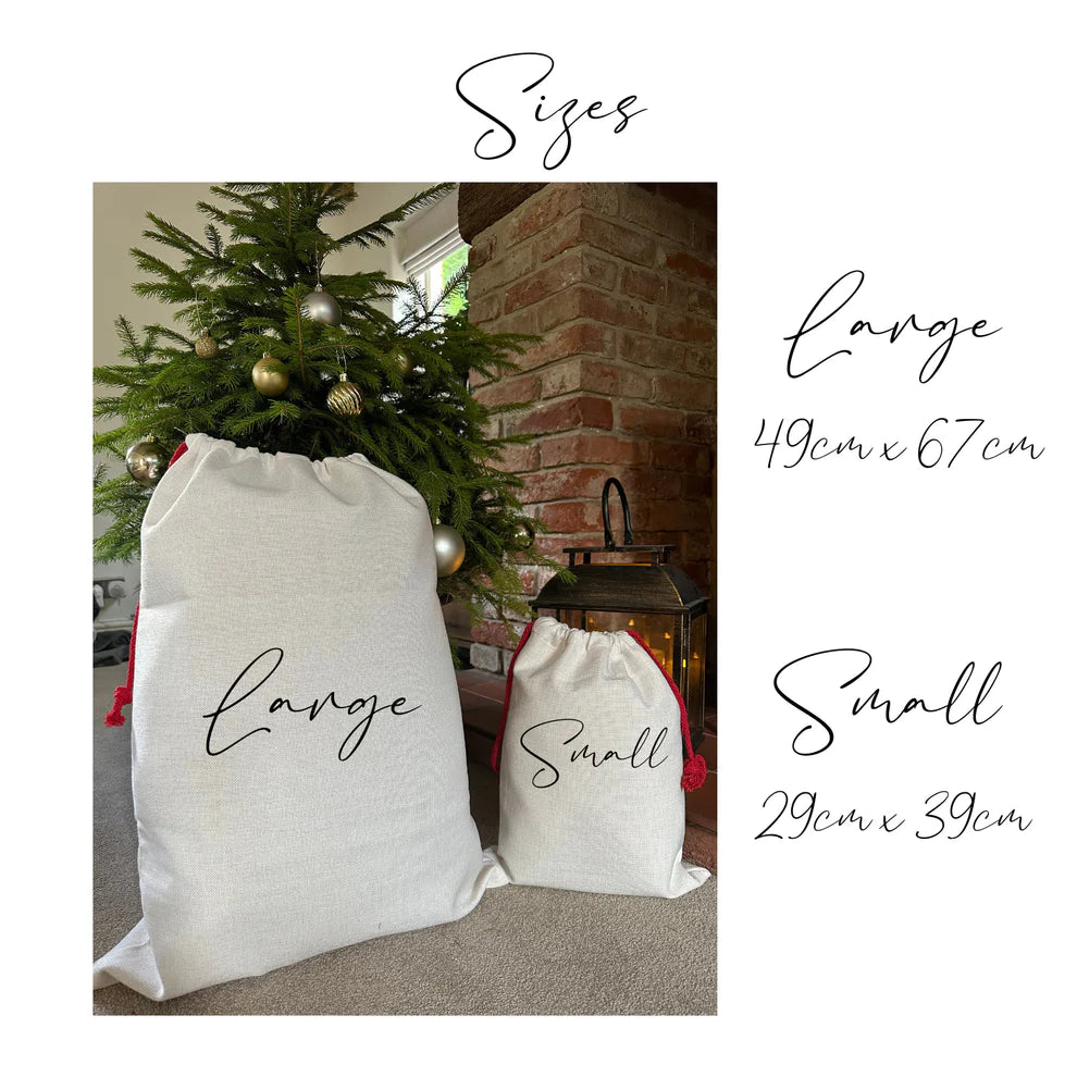 Personalised Dog Christmas Santa Sack